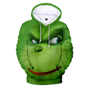 How the Grinch Stole Christmas The Grinch Cosplay Hoodie Sweatshirt Unisex Zipper Jacket Coat