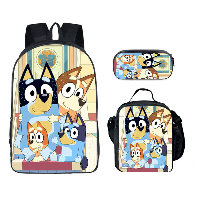 Blue Heeler Bingo Schoolbag Backpack Lunch Bag Pencil Case 3pcs Set Gift for Kids Students
