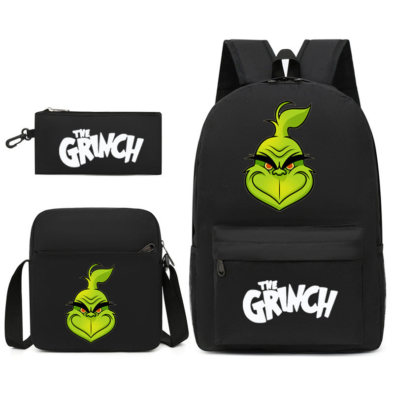 How the Grinch Stole Christmas SchoolBag Backpack Shoulder Bag Book Pencil Bags 3pcs Set