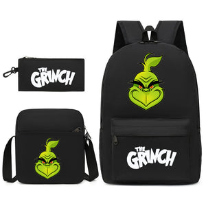 How the Grinch Stole Christmas SchoolBag Backpack Shoulder Bag Book Pencil Bags 3pcs Set