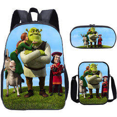 Shrek Schoolbag Backpack Lunch Bag Pencil Case 3pcs Set Gift for Kids Students