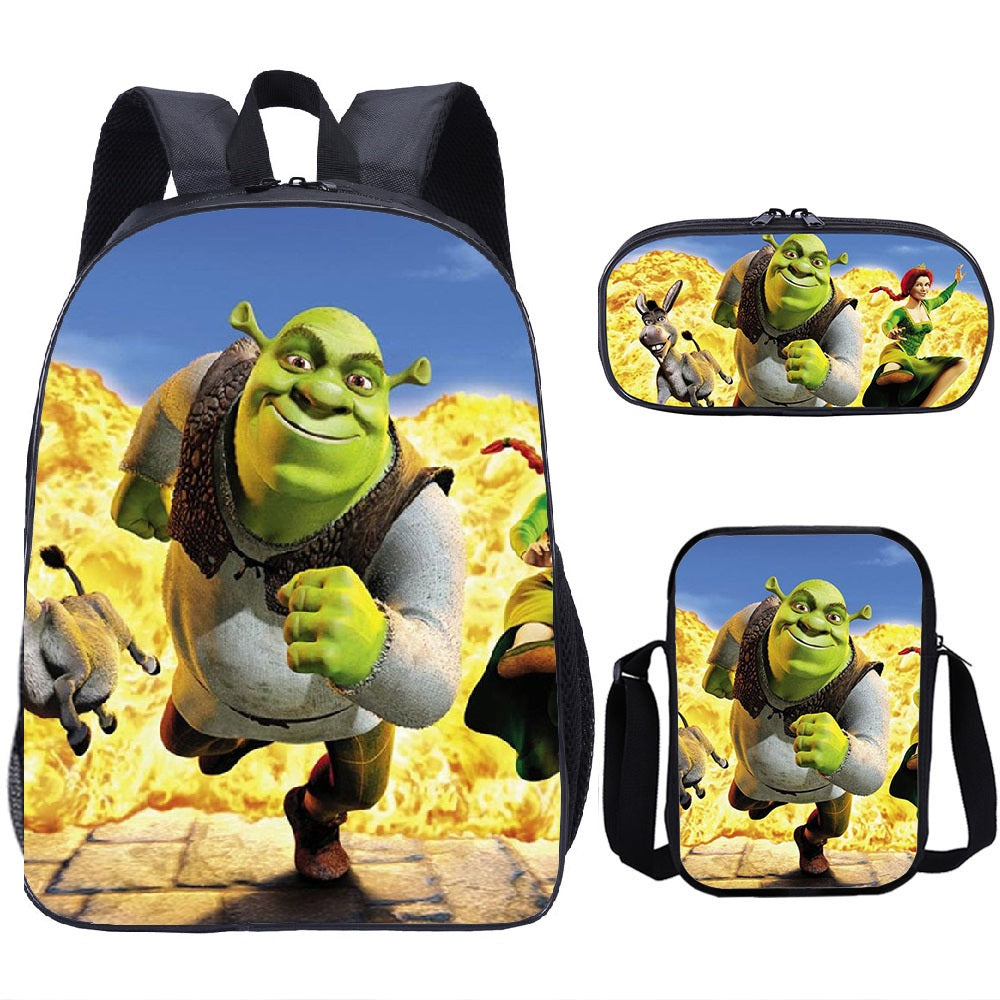 Shrek Schoolbag Backpack Lunch Bag Pencil Case 3pcs Set Gift for Kids Students