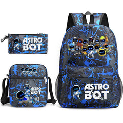Astro Bot SchoolBag Backpack Shoulder Bag Book Pencil Bags 3pcs Set