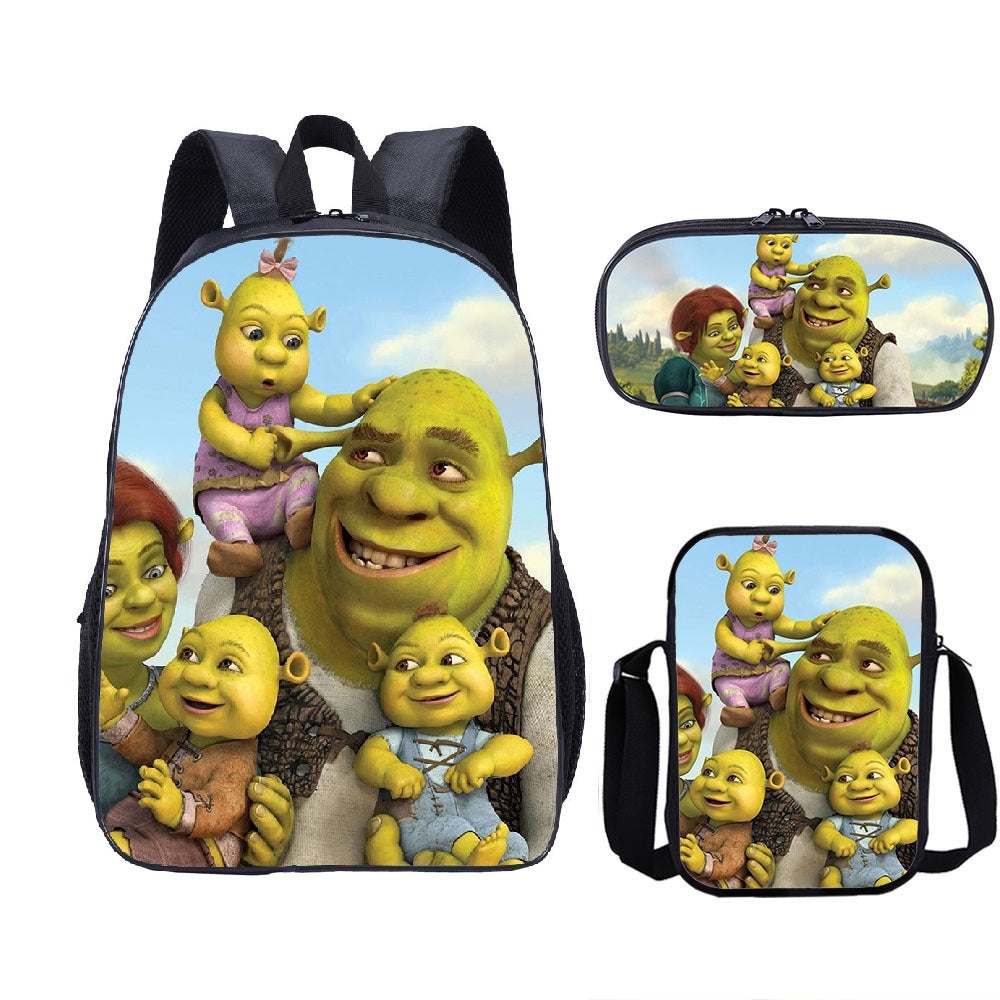 Shrek Schoolbag Backpack Lunch Bag Pencil Case 3pcs Set Gift for Kids Students