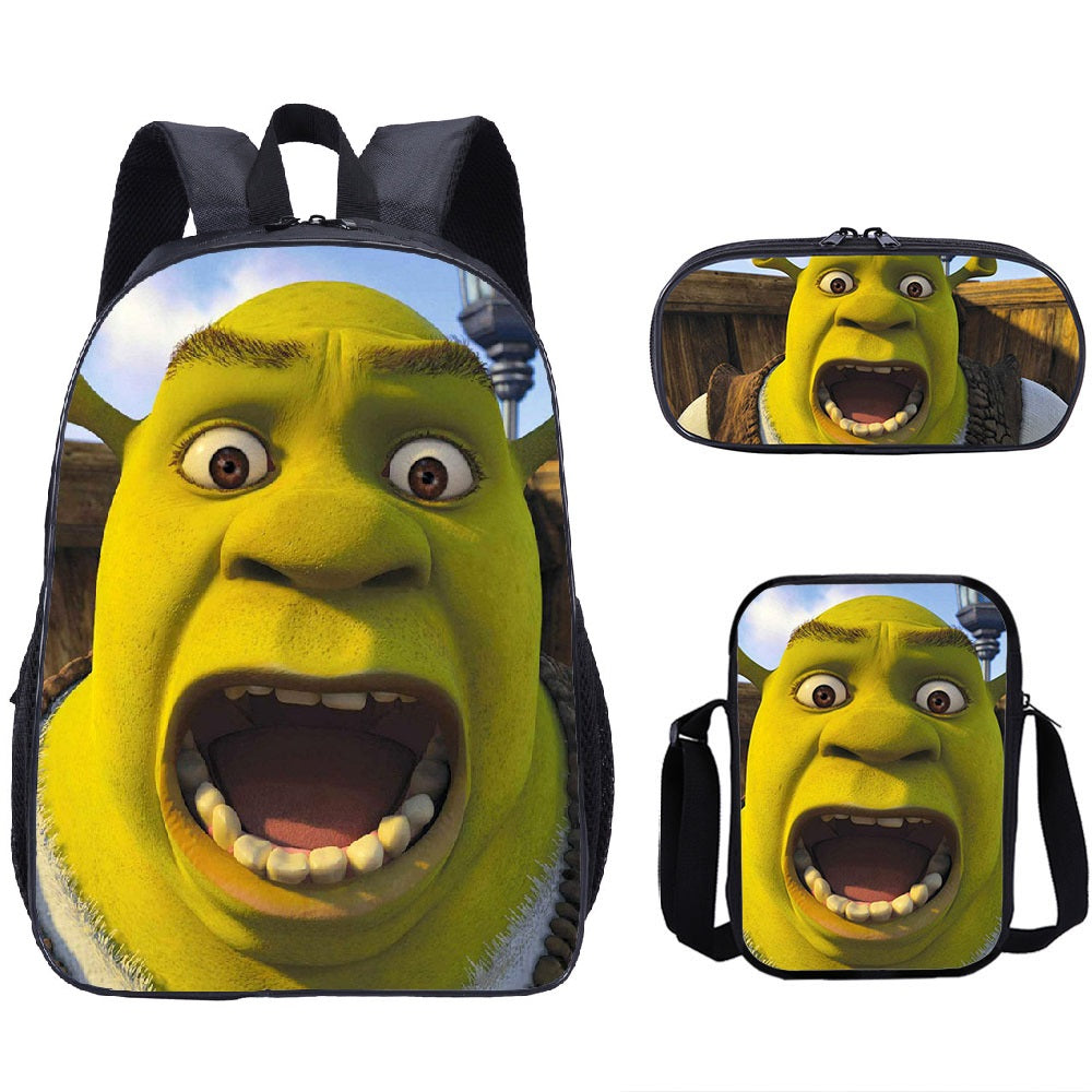 Shrek Schoolbag Backpack Lunch Bag Pencil Case 3pcs Set Gift for Kids Students