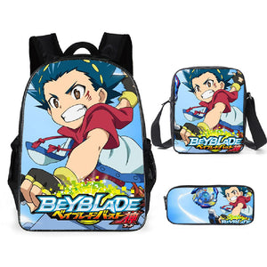 Beyblade Schoolbag Backpack Lunch Bag Pencil Case 3pcs Set Gift for Kids Students