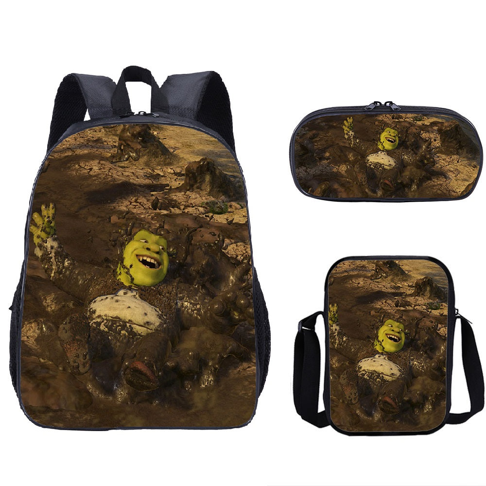 Shrek Schoolbag Backpack Lunch Bag Pencil Case 3pcs Set Gift for Kids Students