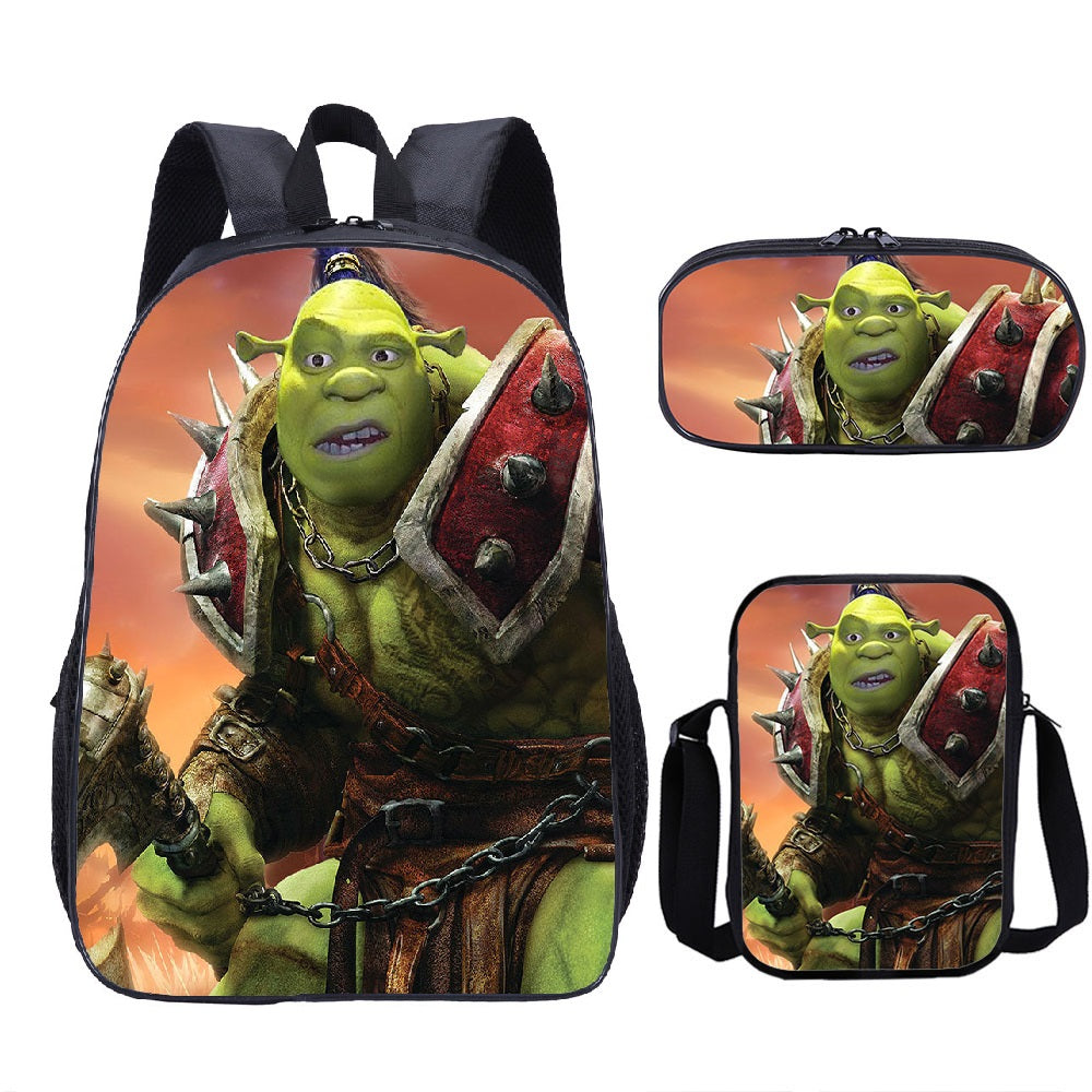 Shrek Schoolbag Backpack Lunch Bag Pencil Case 3pcs Set Gift for Kids Students