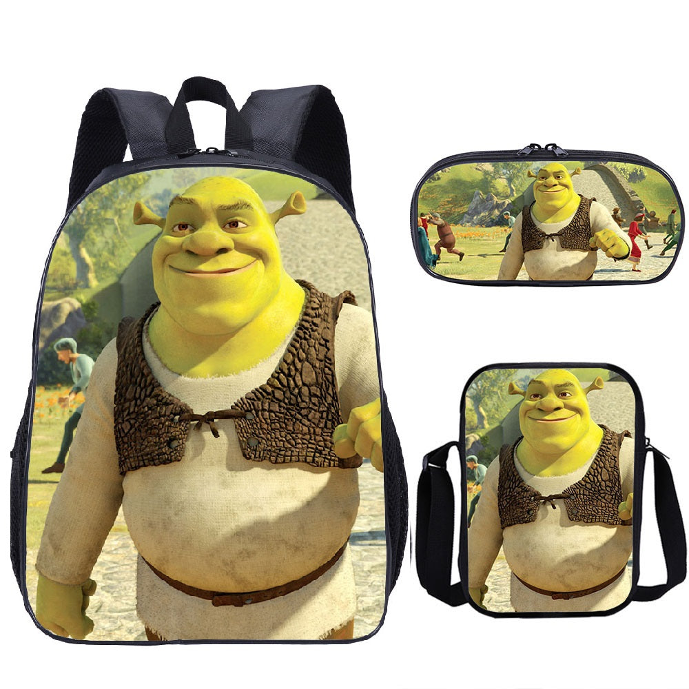 Shrek Schoolbag Backpack Lunch Bag Pencil Case 3pcs Set Gift for Kids Students