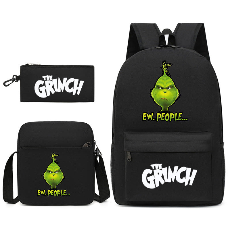 How the Grinch Stole Christmas SchoolBag Backpack Shoulder Bag Book Pencil Bags 3pcs Set
