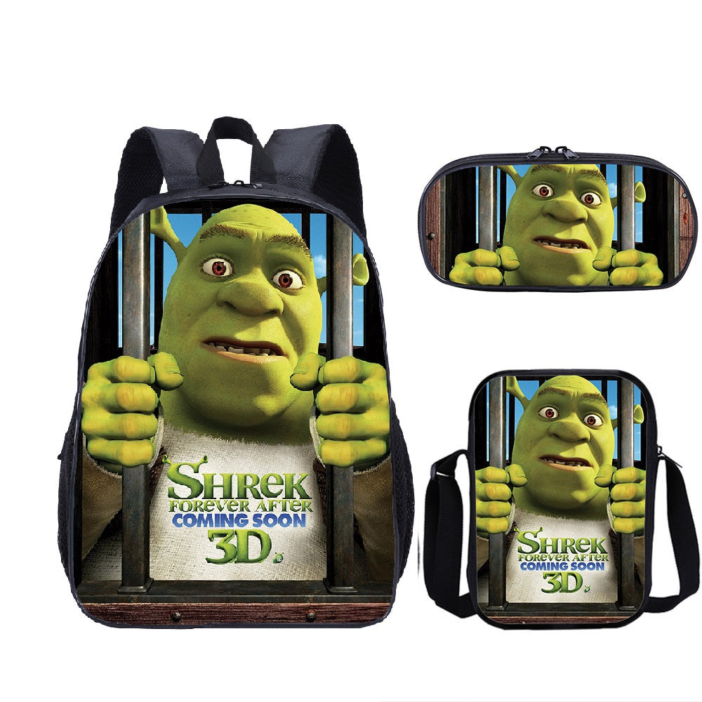 Shrek Schoolbag Backpack Lunch Bag Pencil Case 3pcs Set Gift for Kids Students