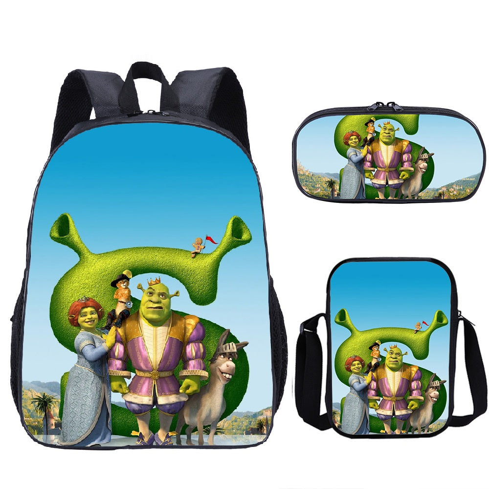 Shrek Schoolbag Backpack Lunch Bag Pencil Case 3pcs Set Gift for Kids Students