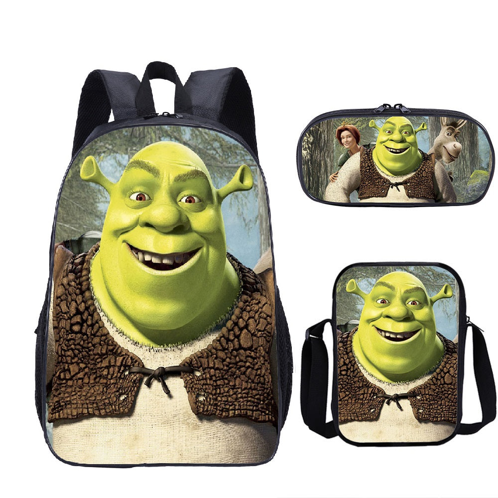 Shrek Schoolbag Backpack Lunch Bag Pencil Case 3pcs Set Gift for Kids Students