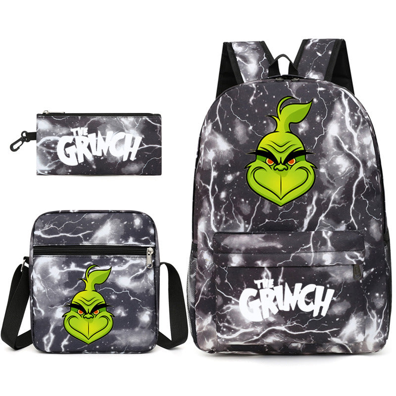 How the Grinch Stole Christmas SchoolBag Backpack Shoulder Bag Book Pencil Bags 3pcs Set