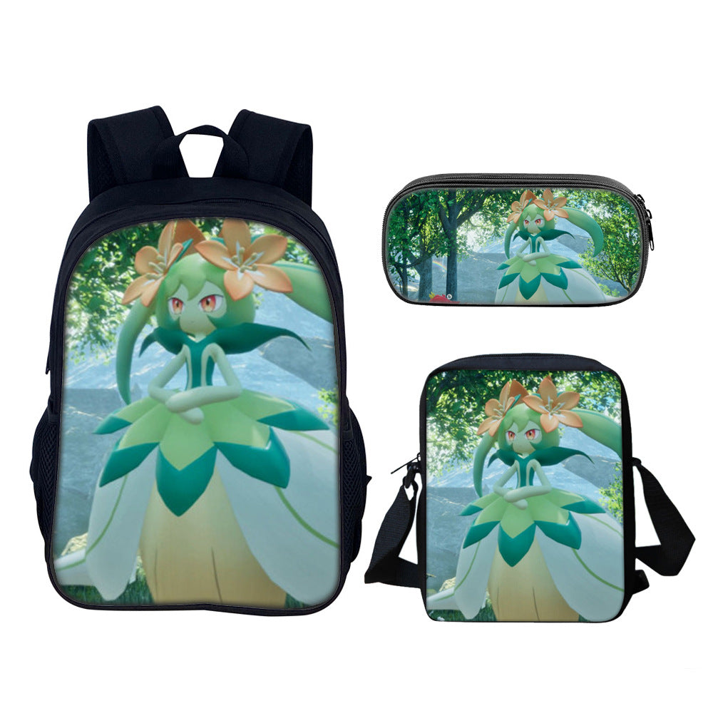 Palworld Schoolbag Backpack Lunch Bag Pencil Case 3pcs Set Gift for Kids Students