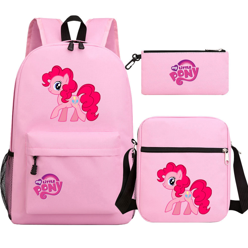 My Little Pony Pinkie Pie SchoolBag Backpack Shoulder Bag Book Pencil Bags 3pcs Set