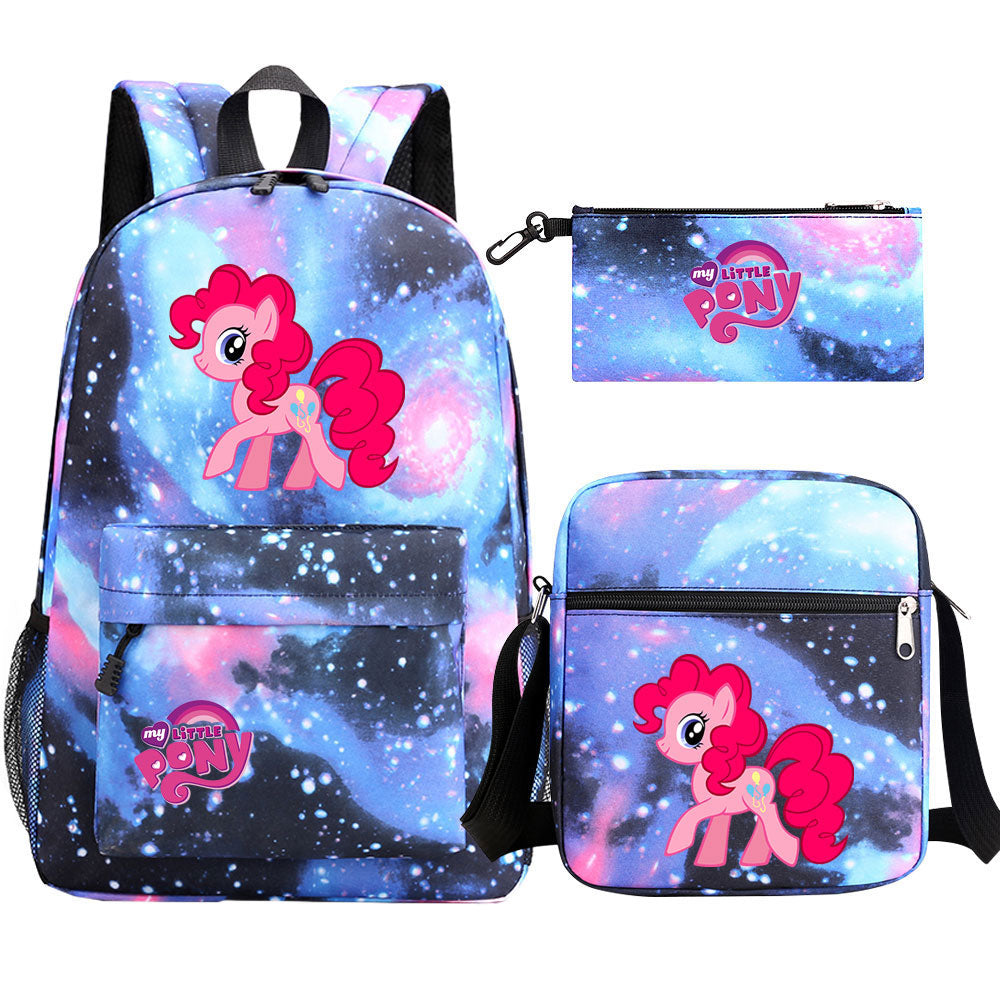 My Little Pony Pinkie Pie SchoolBag Backpack Shoulder Bag Book Pencil Bags 3pcs Set