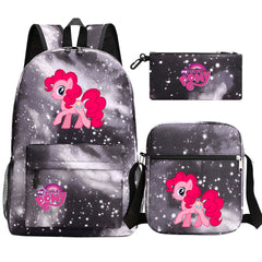 My Little Pony Pinkie Pie SchoolBag Backpack Shoulder Bag Book Pencil Bags 3pcs Set
