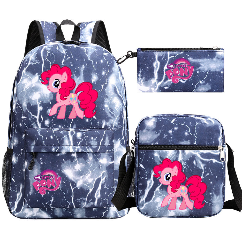 My Little Pony Pinkie Pie SchoolBag Backpack Shoulder Bag Book Pencil Bags 3pcs Set