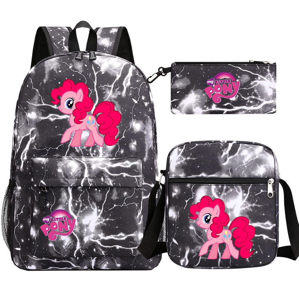 My Little Pony Pinkie Pie SchoolBag Backpack Shoulder Bag Book Pencil Bags 3pcs Set