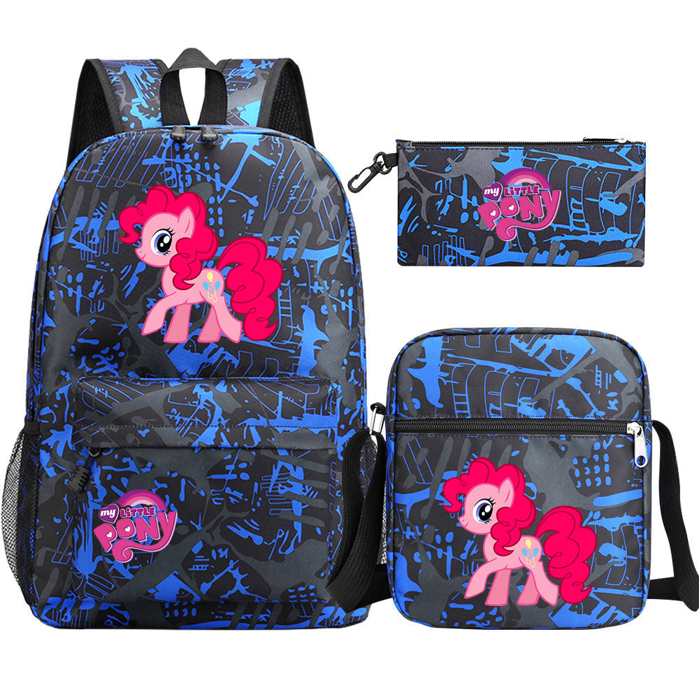 My Little Pony Pinkie Pie SchoolBag Backpack Shoulder Bag Book Pencil Bags 3pcs Set