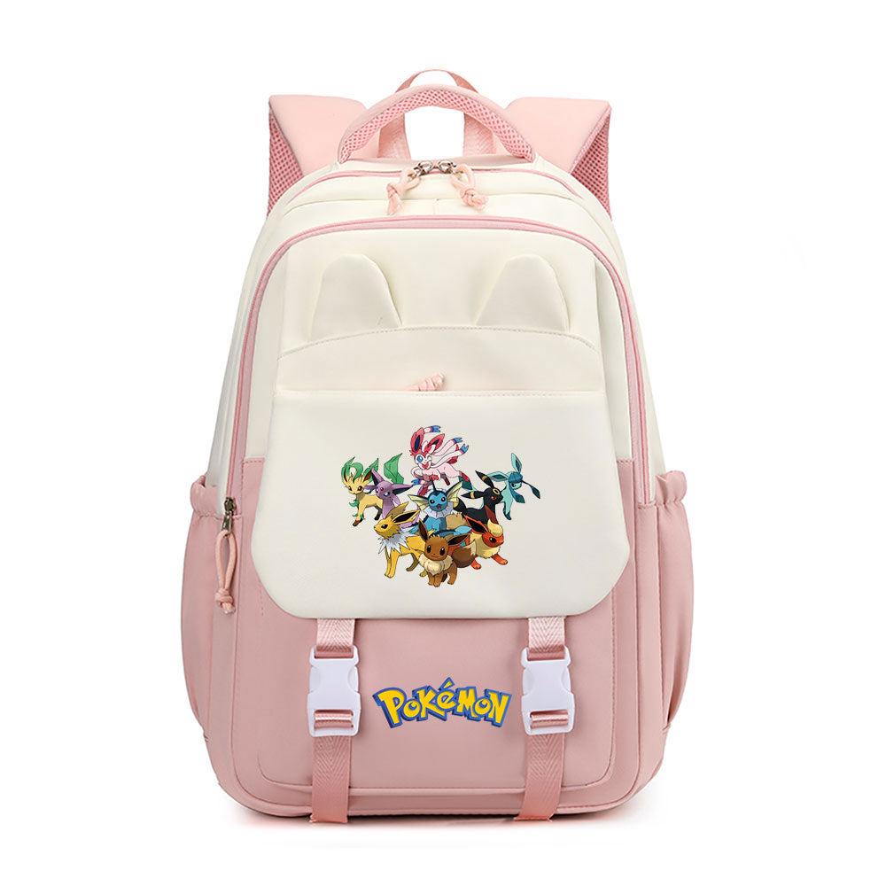 Pokemon Fennekin Waterproof Backpacks Kids School Bags Teenagers Backpack