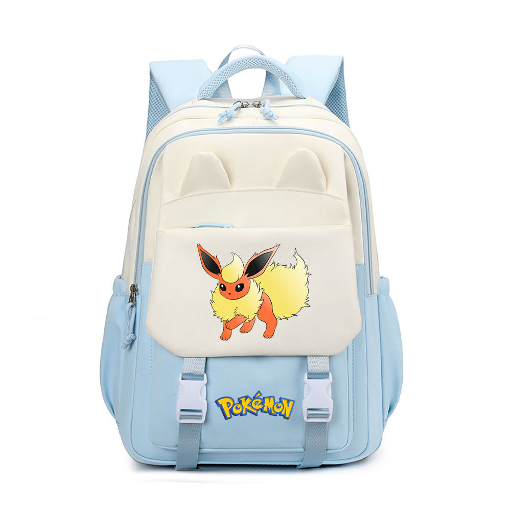 Pokemon Flareon Waterproof Backpacks Kids School Bags Teenagers Backpack