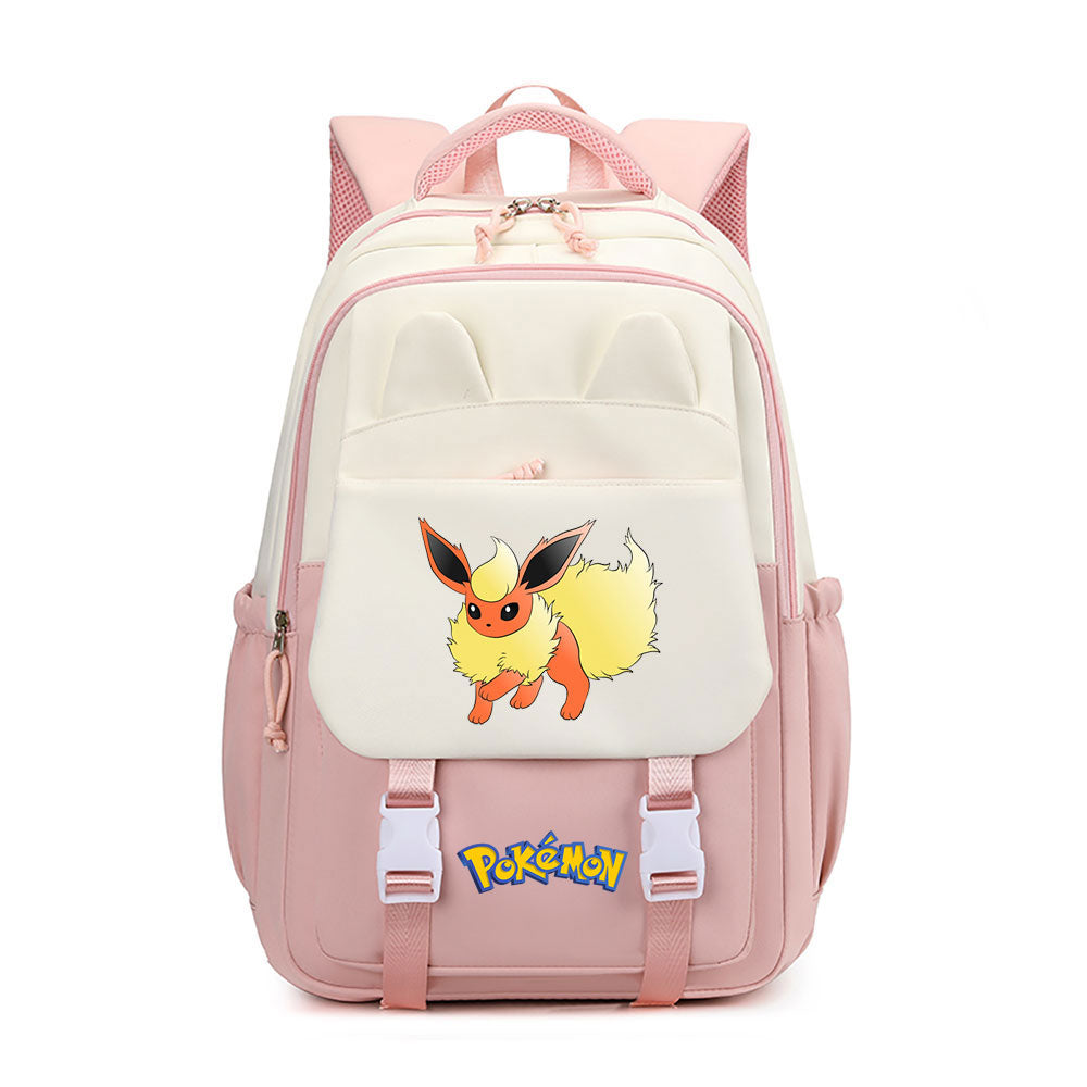 Pokemon Flareon Waterproof Backpacks Kids School Bags Teenagers Backpack