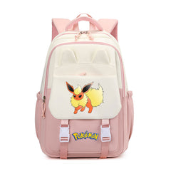 Pokemon Flareon Waterproof Backpacks Kids School Bags Teenagers Backpack