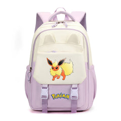 Pokemon Flareon Waterproof Backpacks Kids School Bags Teenagers Backpack