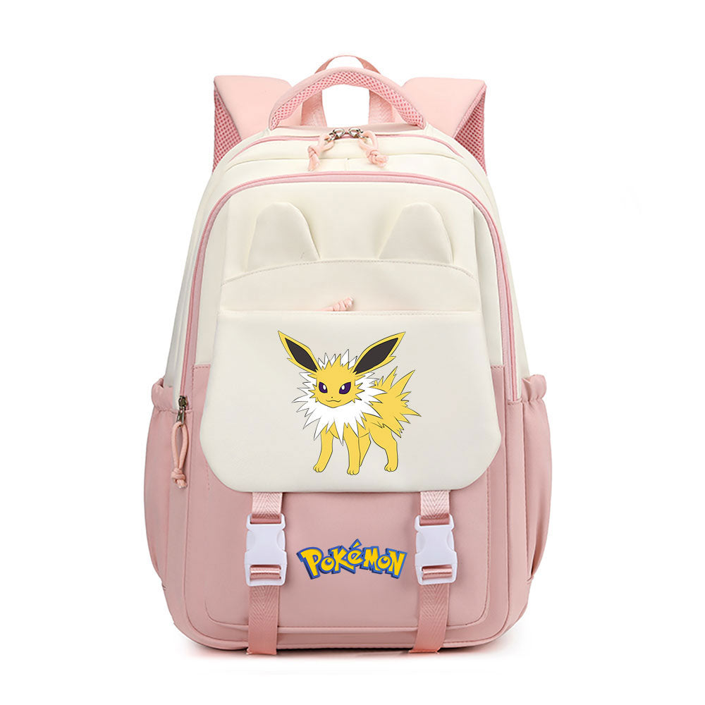 Pokemon Flareon Waterproof Backpacks Kids School Bags Teenagers Backpack