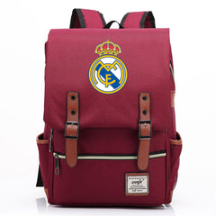 Real Madrid Football Club Canvas Travel Backpack School Book Bag