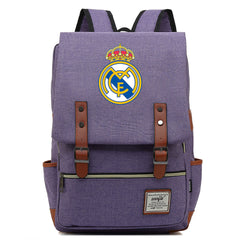 Real Madrid Football Club Canvas Travel Backpack School Book Bag