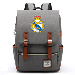 Real Madrid Football Club Canvas Travel Backpack School Book Bag