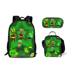 Regretevator Gnarpy Schoolbag Backpack Lunch Bag Pencil Case 3pcs Set Gift for Kids Students