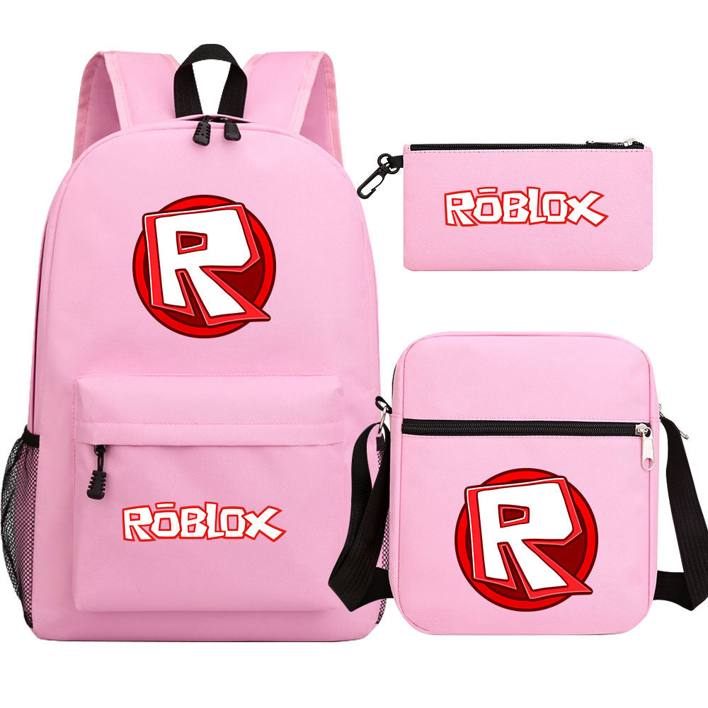Roblox Game SchoolBag Backpack Shoulder Bag Book Pencil Bags  3pcs Set