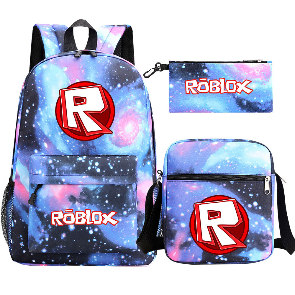 Roblox Game SchoolBag Backpack Shoulder Bag Book Pencil Bags  3pcs Set