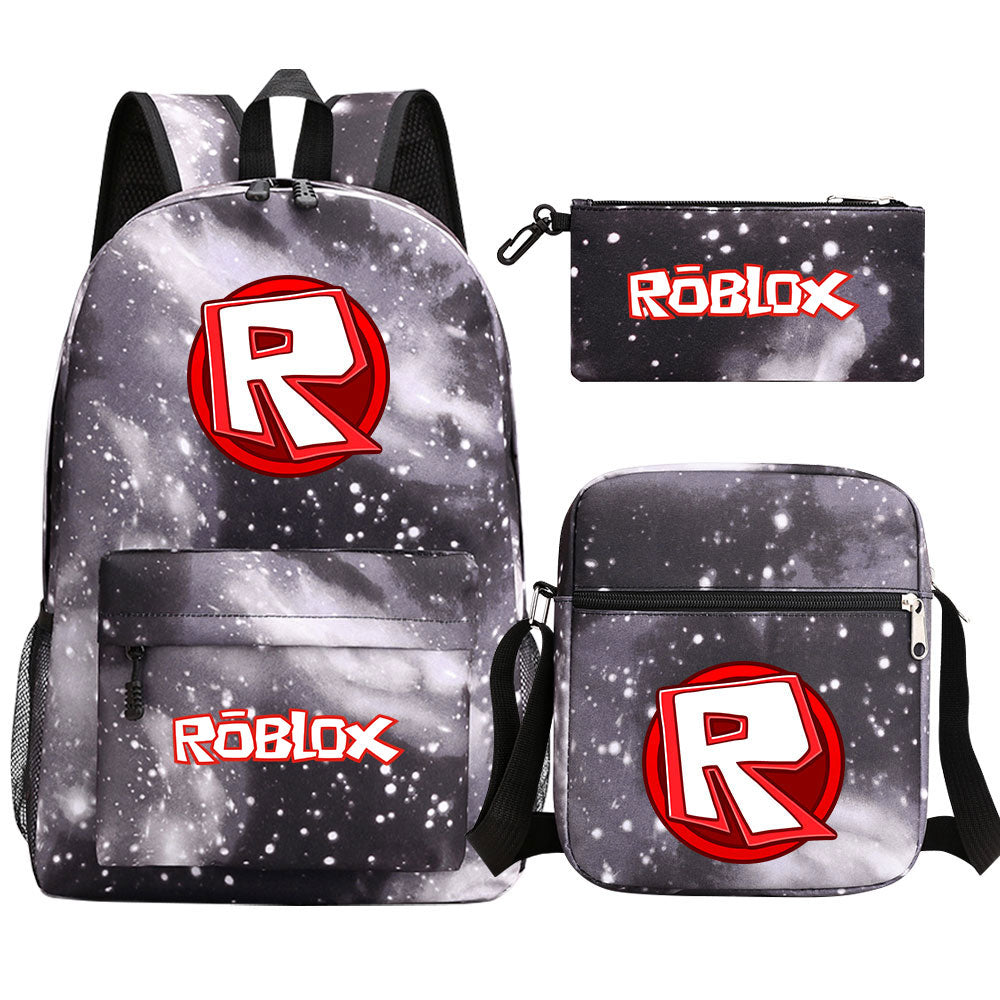 Roblox Game SchoolBag Backpack Shoulder Bag Book Pencil Bags  3pcs Set