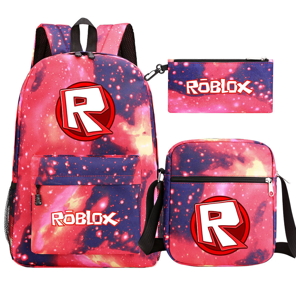 Roblox Game SchoolBag Backpack Shoulder Bag Book Pencil Bags  3pcs Set