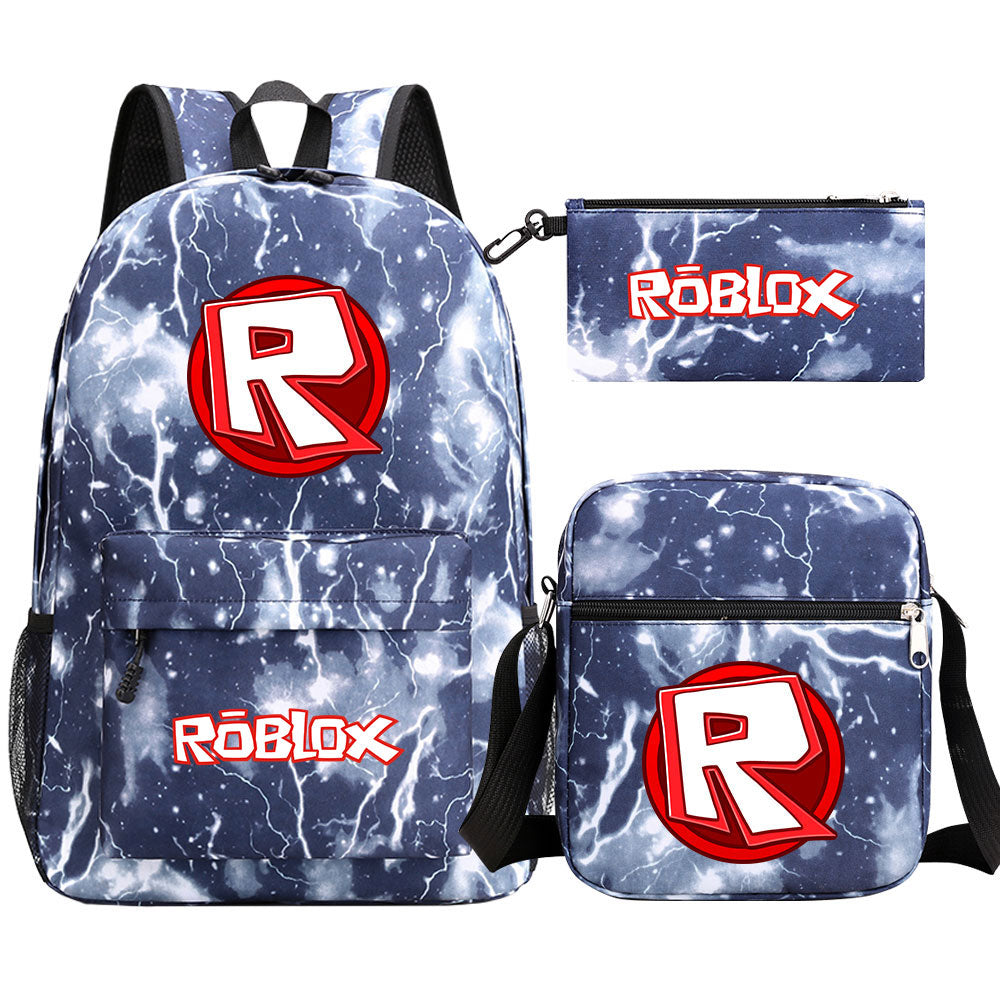 Roblox Game SchoolBag Backpack Shoulder Bag Book Pencil Bags  3pcs Set