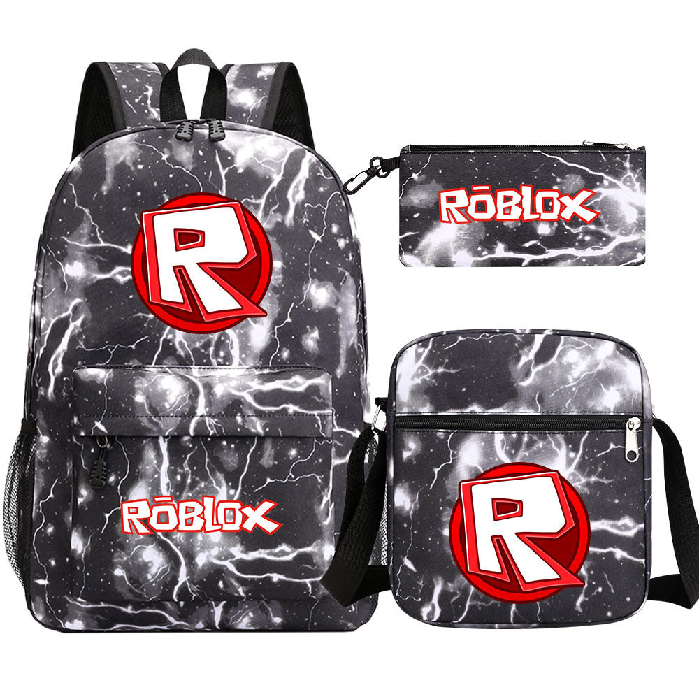 Roblox Game SchoolBag Backpack Shoulder Bag Book Pencil Bags  3pcs Set