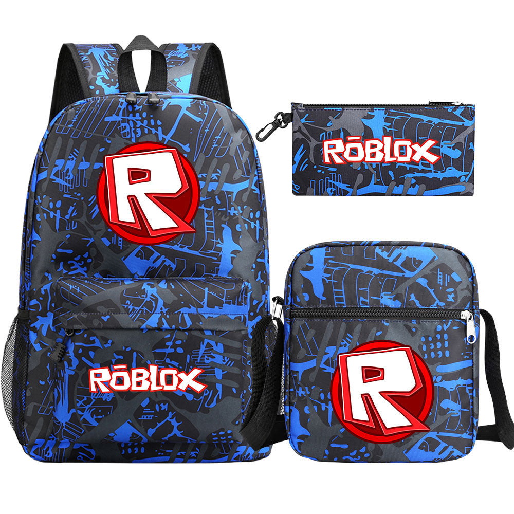Roblox Game SchoolBag Backpack Shoulder Bag Book Pencil Bags  3pcs Set