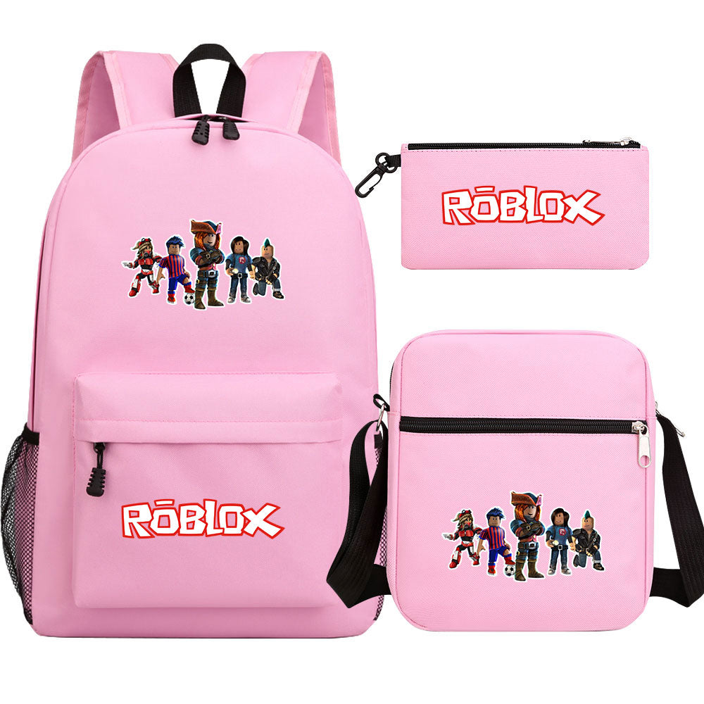 Roblox Game SchoolBag Backpack Shoulder Bag Book Pencil Bags  3pcs Set