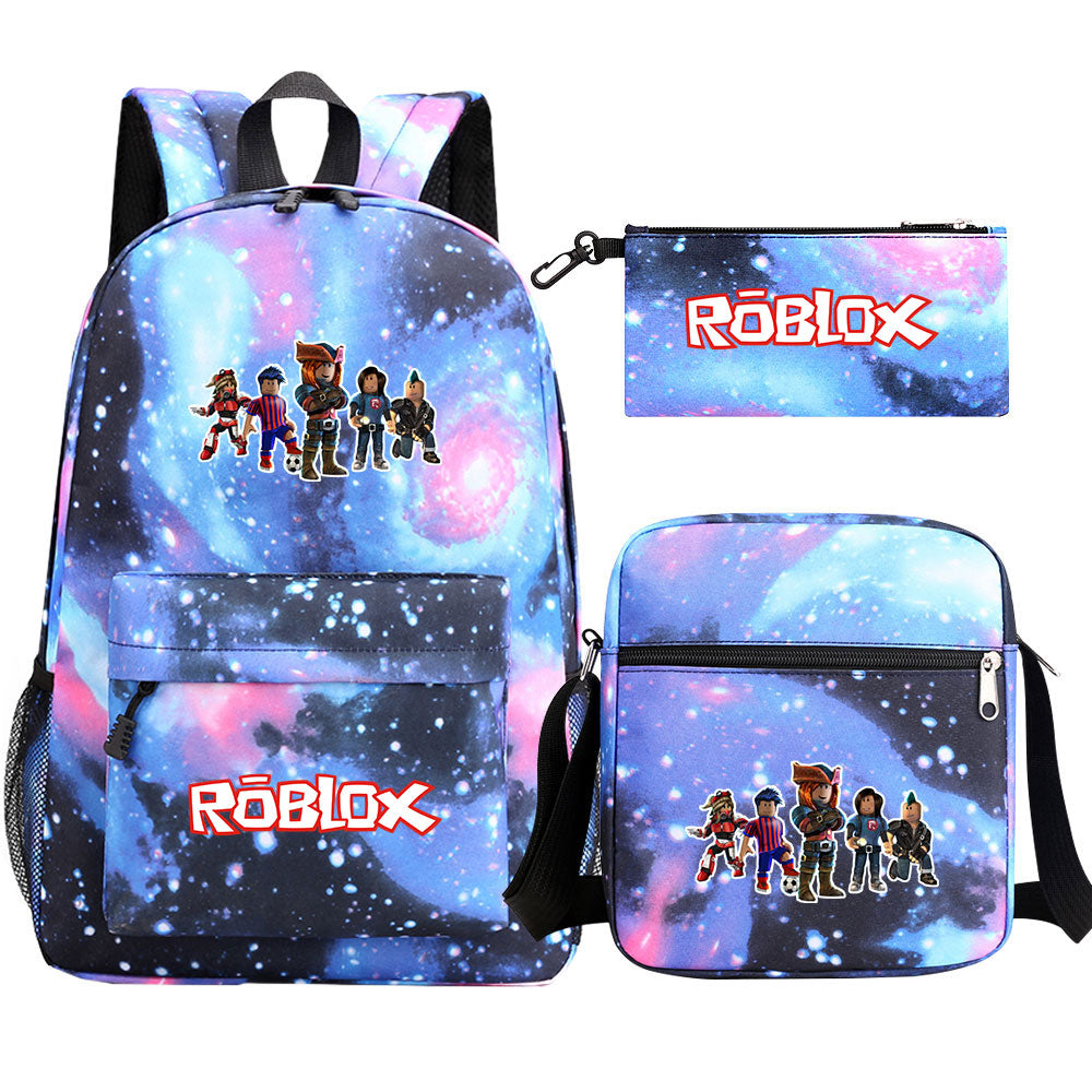 Roblox Game SchoolBag Backpack Shoulder Bag Book Pencil Bags  3pcs Set
