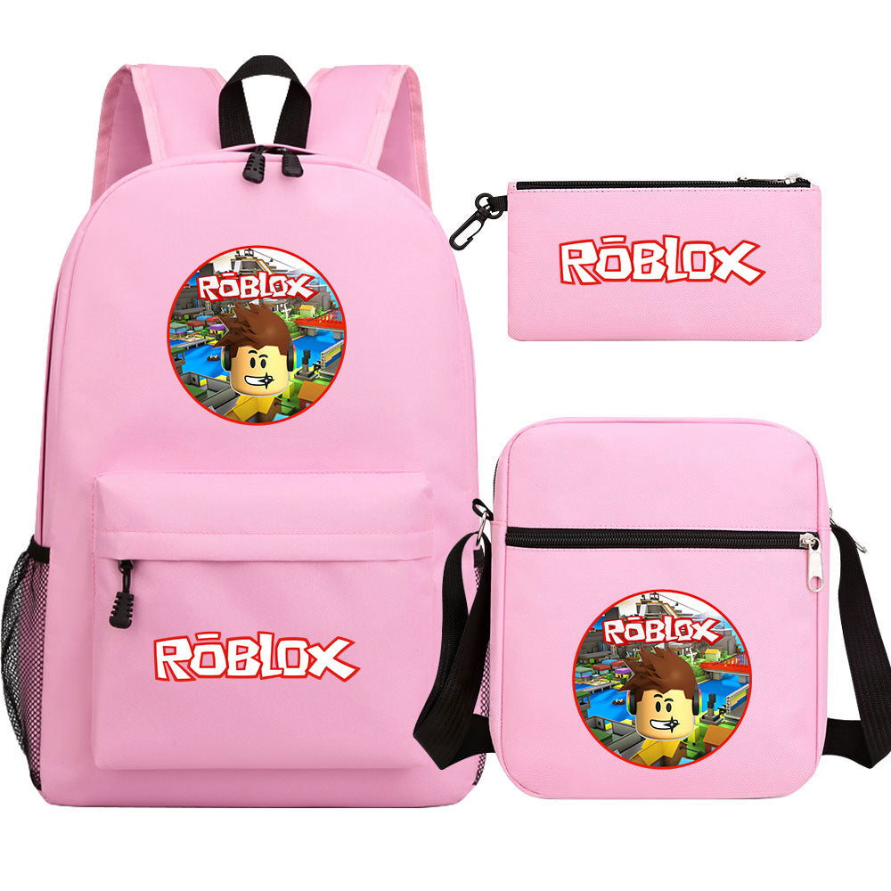 Roblox Game SchoolBag Backpack Shoulder Bag Book Pencil Bags  3pcs Set