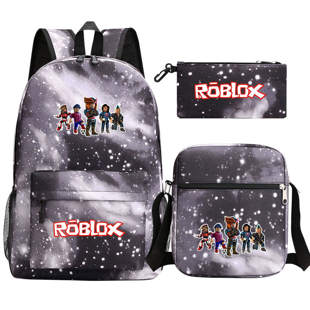 Roblox Game SchoolBag Backpack Shoulder Bag Book Pencil Bags  3pcs Set