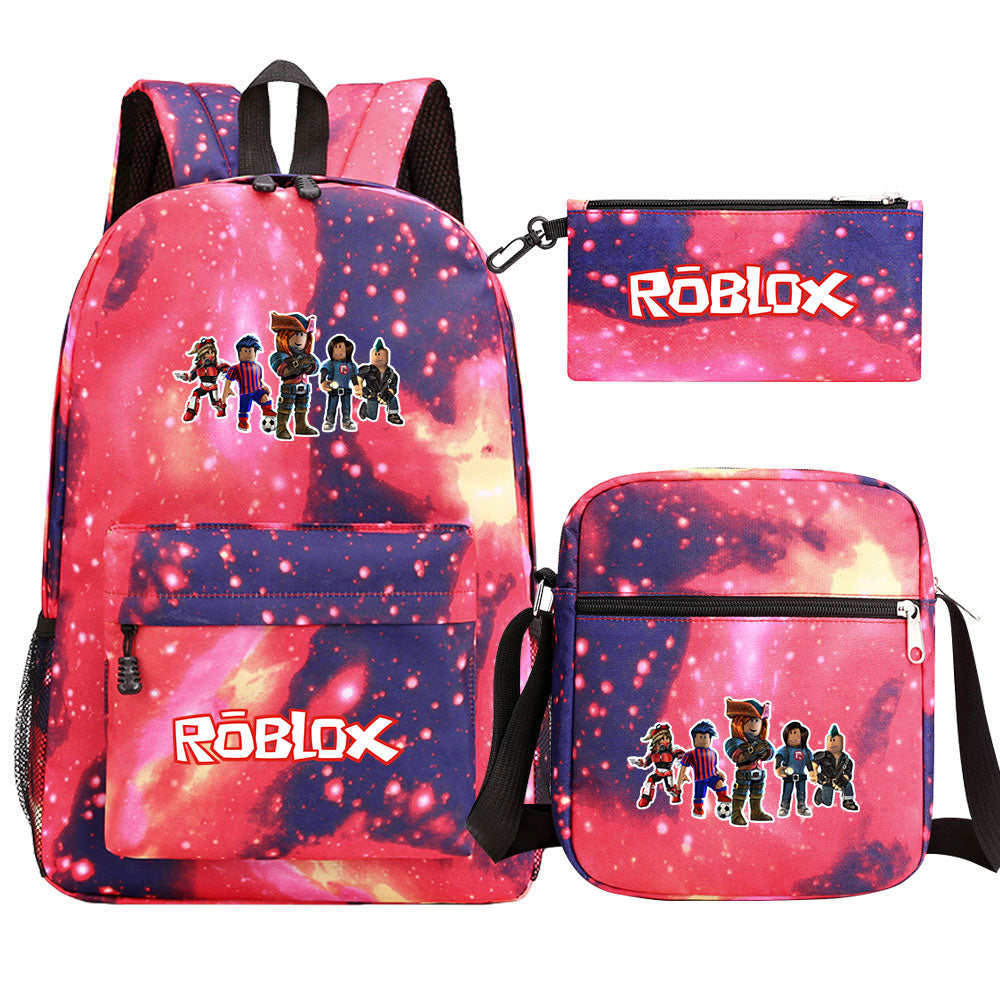 Roblox Game SchoolBag Backpack Shoulder Bag Book Pencil Bags  3pcs Set
