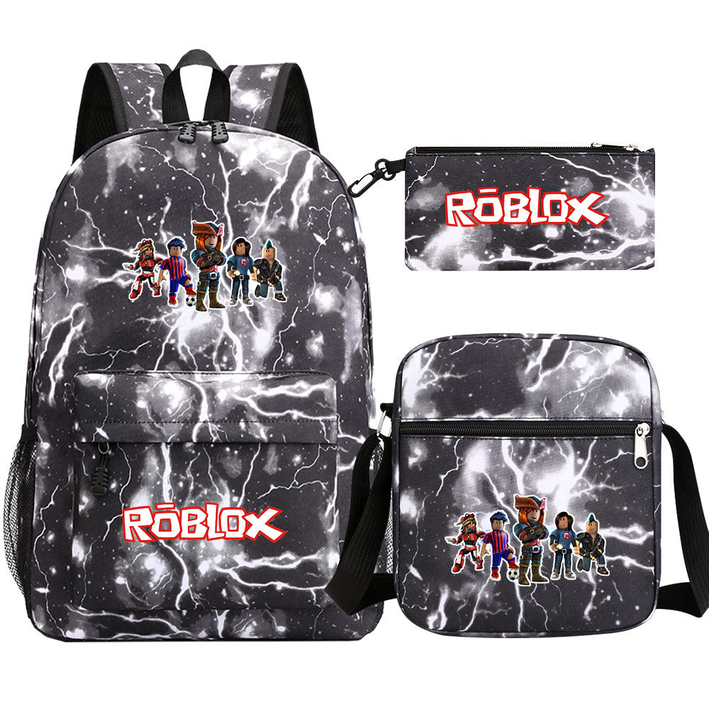 Roblox Game SchoolBag Backpack Shoulder Bag Book Pencil Bags  3pcs Set