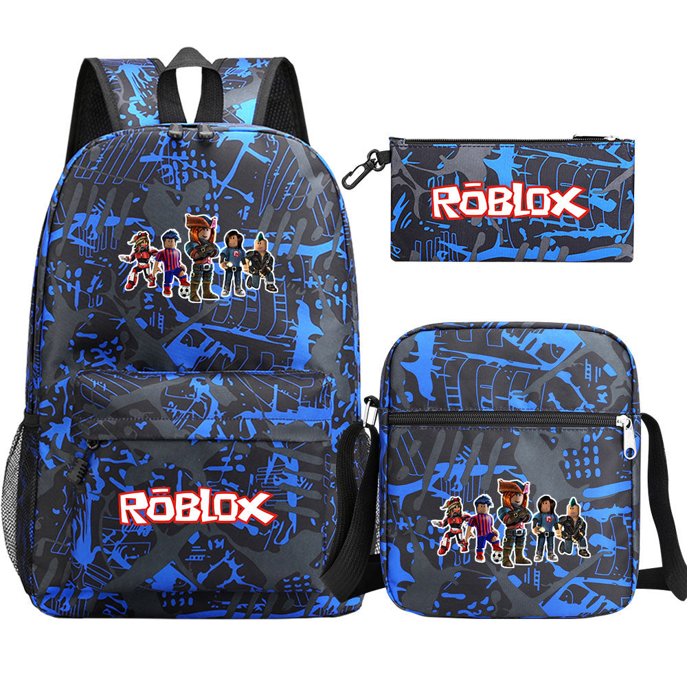Roblox Game SchoolBag Backpack Shoulder Bag Book Pencil Bags  3pcs Set