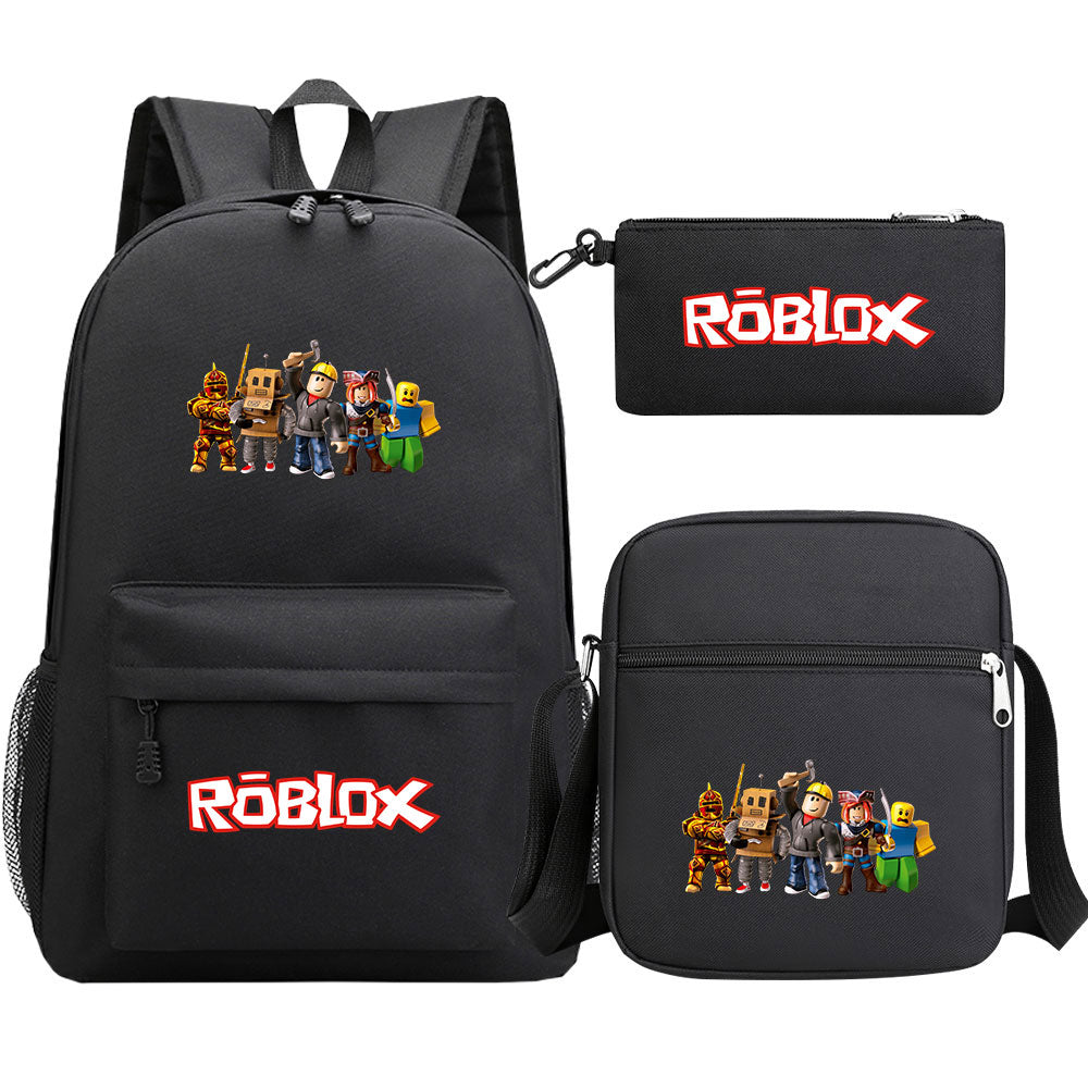 Roblox Game SchoolBag Backpack Shoulder Bag Book Pencil Bags  3pcs Set